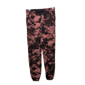 Athleta Girl L/12 Black Pink And Black Camo Printed‎ Warm Up Joggers
